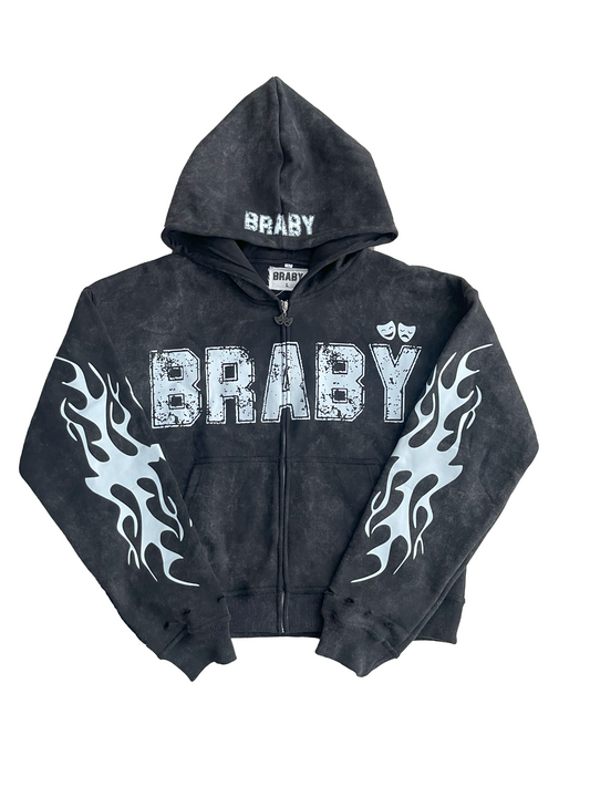 "mask off" zip up hoodie